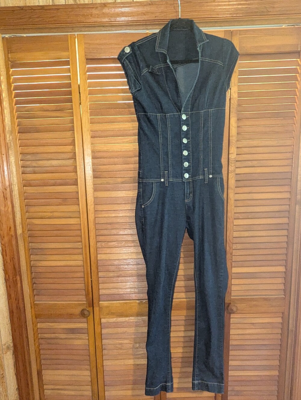 Y2K Lipstick Jeans Denim Corset Style Jumpsuit Size 7